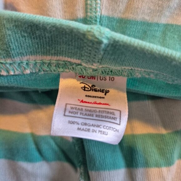 Hanna Andersson girls size size 140 or 10 pajama pants 2 tone mint vguc - Picture 3 of 4